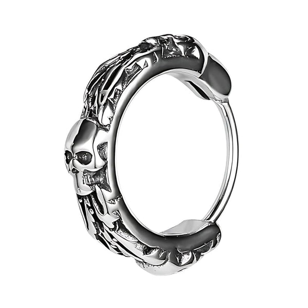 GHOSTFURY HOOPS - Titanium Steel Hoop Earrings for Men & Boys (2 Pcs)