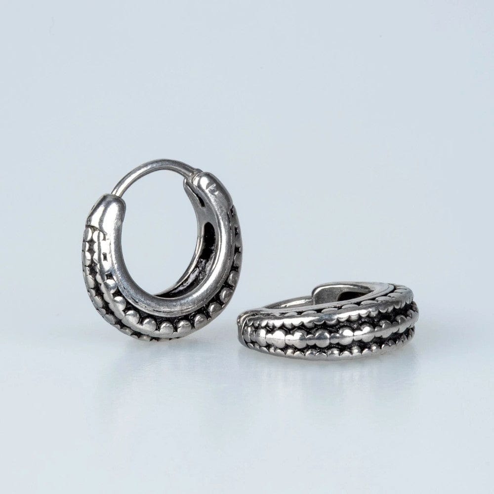 THE MEN THING Nose & Ear Ring Pair (Both Ears) JYNX LOOPS - Titanium Steel Hoop Earrings for Men & Boys (2 Pcs)