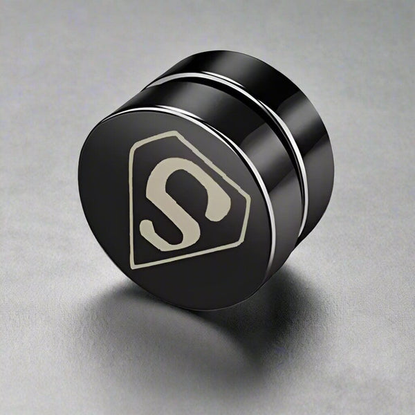 KRYPTONIAN - Magnetic Non-Piercing Pure Titanium Steel Studs Earrings for Men & Boys (2 Pcs)