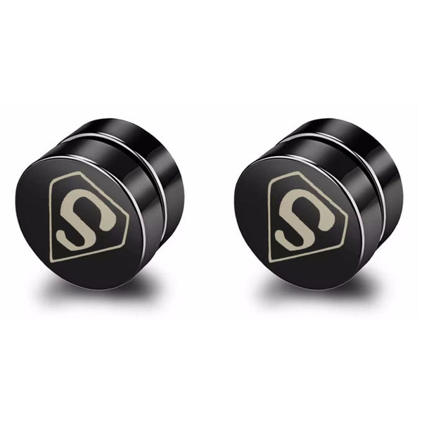 KRYPTONIAN - Magnetic Non-Piercing Pure Titanium Steel Studs Earrings for Men & Boys (2 Pcs)