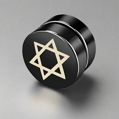 THE MEN THING Nose & Ear Ring Pair  (Both Ears) MAGEN - Magnetic Non-Piercing Pure Titanium Steel Studs Earrings for Men & Boys (2 Pcs)