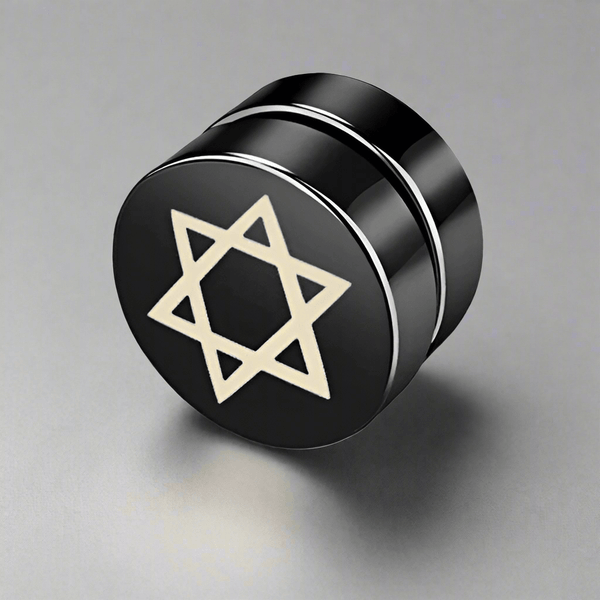 MAGEN - పురుషులు & అబ్బాయిల కోసం మాగ్నెటిక్ నాన్-పియర్సింగ్ ప్యూర్ టైటానియం స్టీల్ స్టుడ్స్ చెవిపోగులు