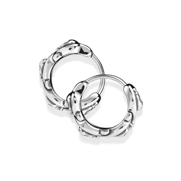 SKULL RIOT - Titanium Steel Hoop Earrings for Men & Boys (2 Pcs)