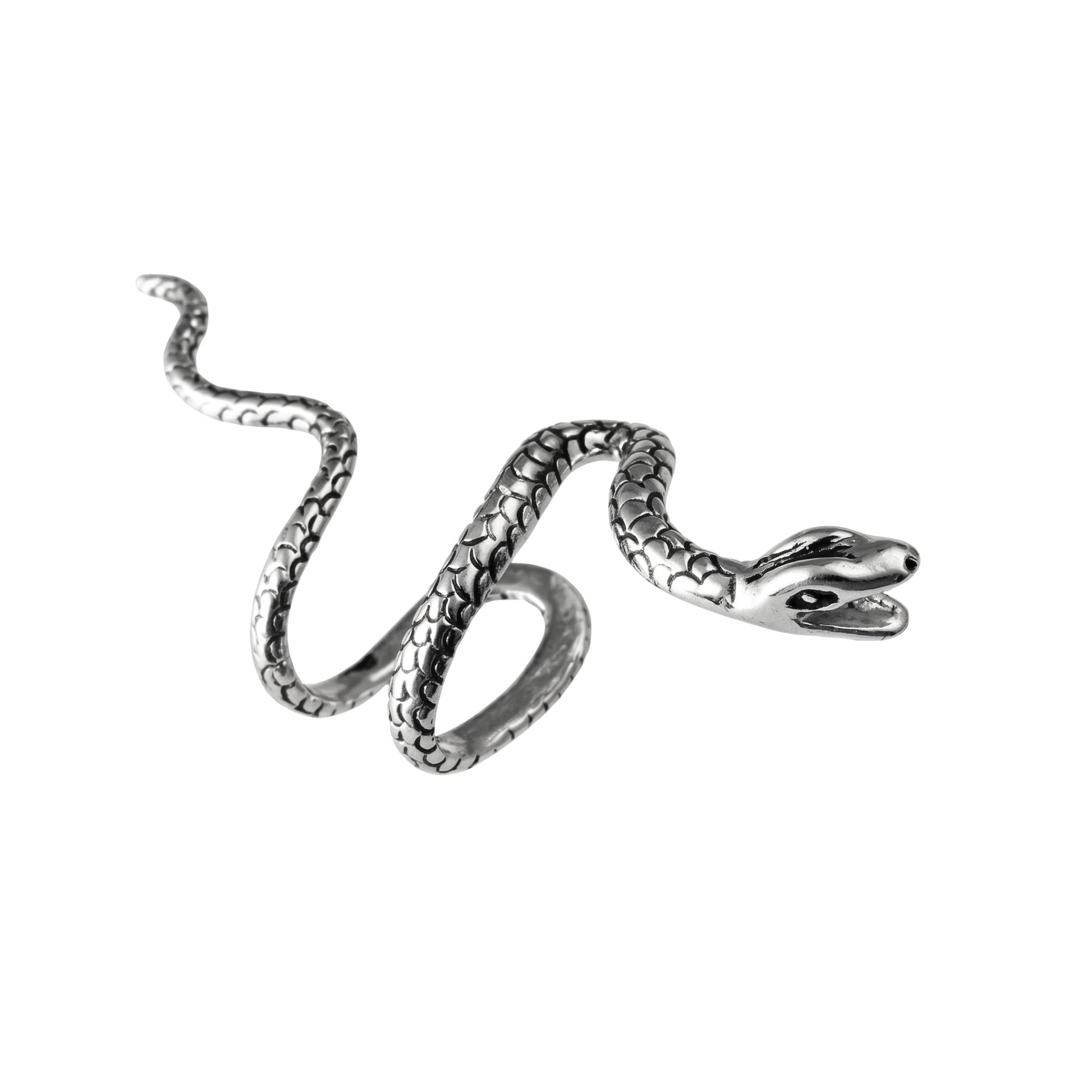 THE MEN THING Nose & Ear Ring Pair  (Both Ears) SNAKE TWIST - Alloy Adjustable Ear Cuff for Men & Boys (2 Pcs)