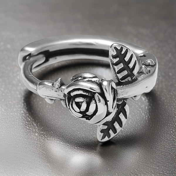 SPARTAN ROSE - Titanium Steel Hoop Earrings for Men & Boys (2 Pcs)