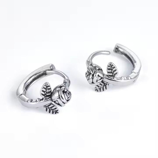 SPARTAN ROSE - Titanium Steel Hoop Earrings for Men & Boys (2 Pcs)