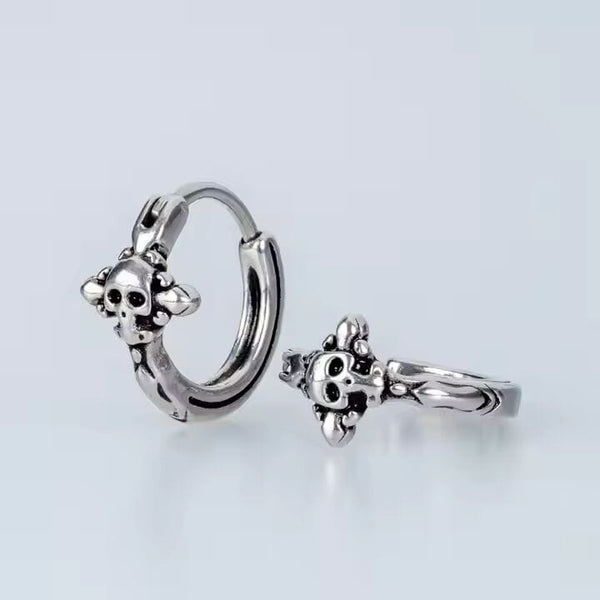 SPECTER LINK - Titanium Steel Hoop Earrings for Men & Boys (2 Pcs)