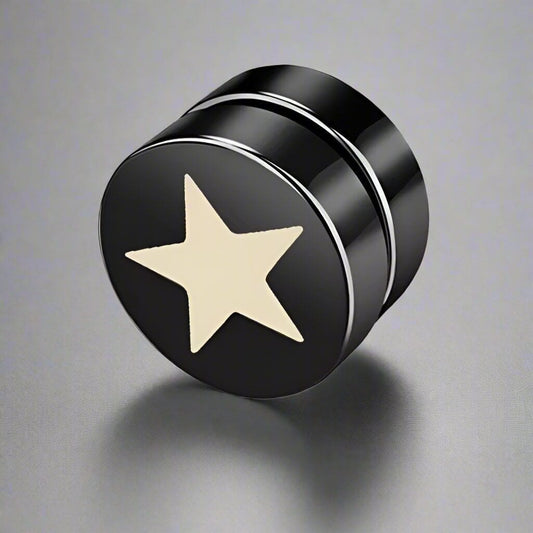 THE MEN THING Nose & Ear Ring Pair  (Both Ears) STARLUX - Magnetic Non-Piercing Pure Titanium Steel Studs Earrings for Men & Boys (2 Pcs)