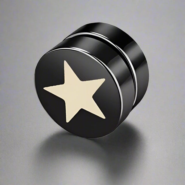 STARLUX - పురుషులు & అబ్బాయిల కోసం మాగ్నెటిక్ నాన్-పియర్సింగ్ ప్యూర్ టైటానియం స్టీల్ స్టుడ్స్ చెవిపోగులు