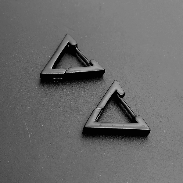 TRIANGLE HOOP - Titanium Steel Stud Earrings for Men & Boys (2 Pcs)