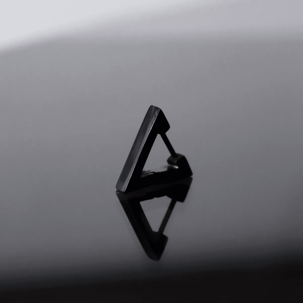THE MEN THING Nose & Ear Ring Pair  (Both Ears) TRIANGLE HOOP - Titanium Steel Stud Earrings for Men & Boys (2 Pcs)