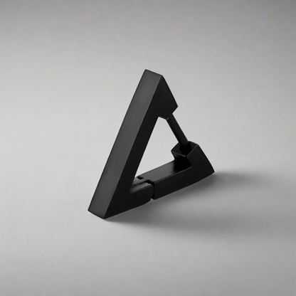 THE MEN THING Nose & Ear Ring Pair  (Both Ears) TRIANGLE HOOP - Titanium Steel Stud Earrings for Men & Boys (2 Pcs)