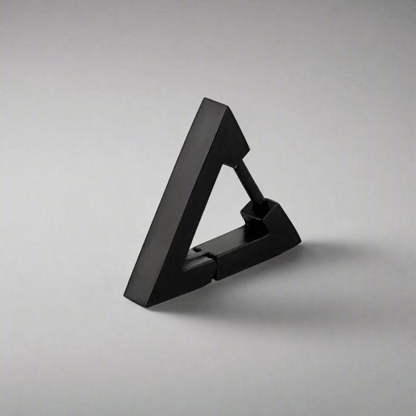 TRIANGLE HOOP - Titanium Steel Stud Earrings for Men & Boys (2 Pcs)
