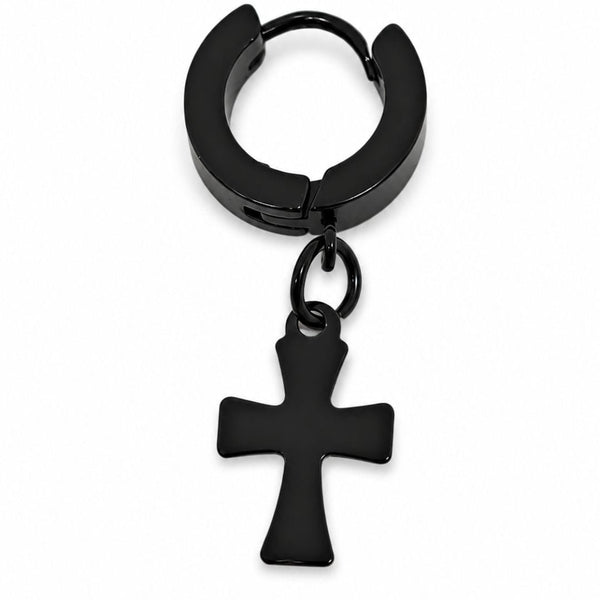 RAVEN DROP BLACK - Stainless Steel Earring in Black for Men & Boys