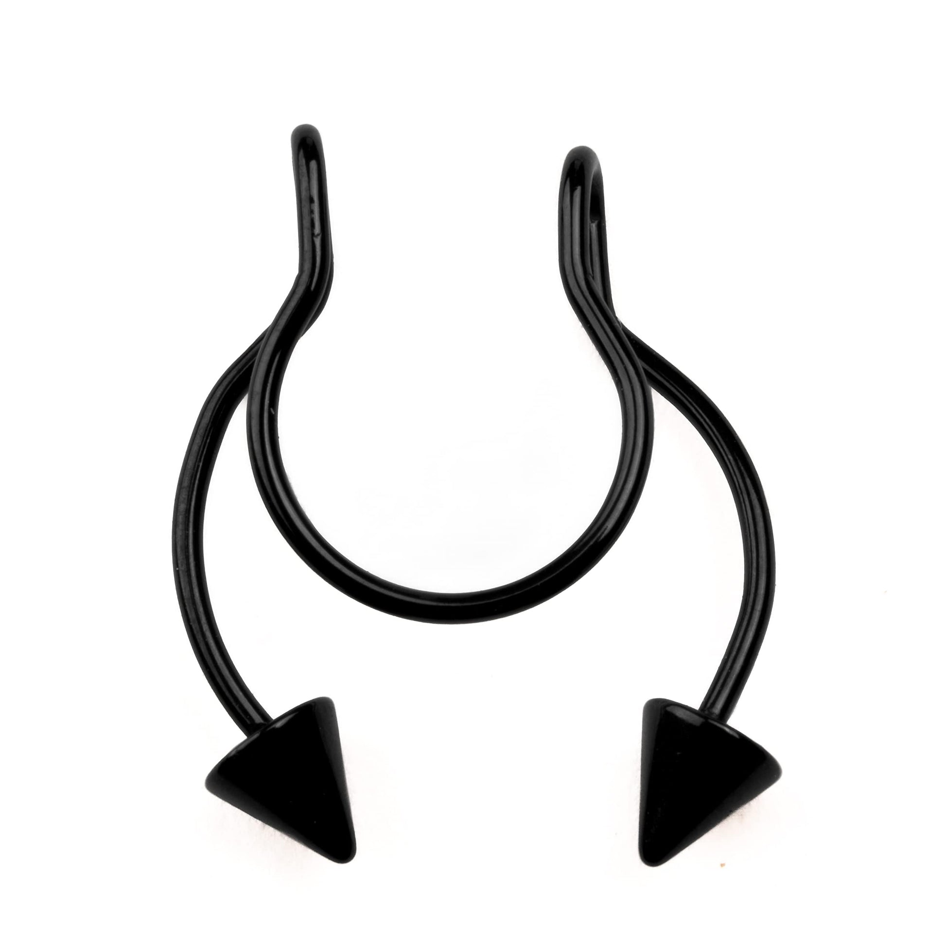 THE MEN THING Nose & Ear Ring TWIN DART - Non-Piercing & Stylish Nose Ring Made from Pure Stainless Steel for Men and Boys (1 Pcs)
