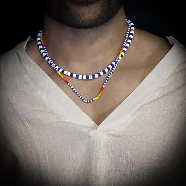 CLAVICLE STYLE BEADS - Multi-Layered Beads Necklace for Men & Boys (17 and 21 inch)
