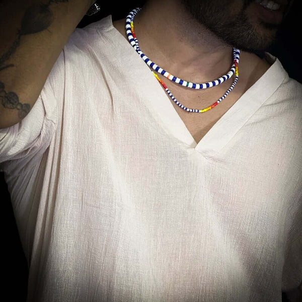 CLAVICLE STYLE BEADS - Multi-Layered Beads Necklace for Men & Boys (17 and 21 inch)