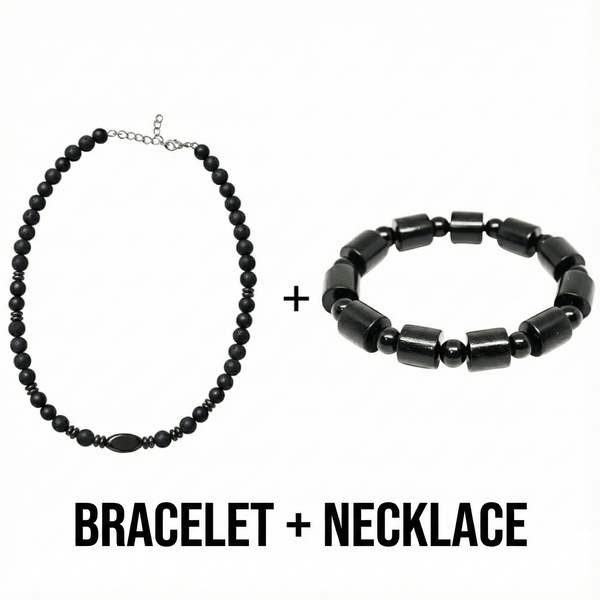 COMBO — NOIR VAULT Wooden Beads Bracelet × FENRIK Beads Necklace