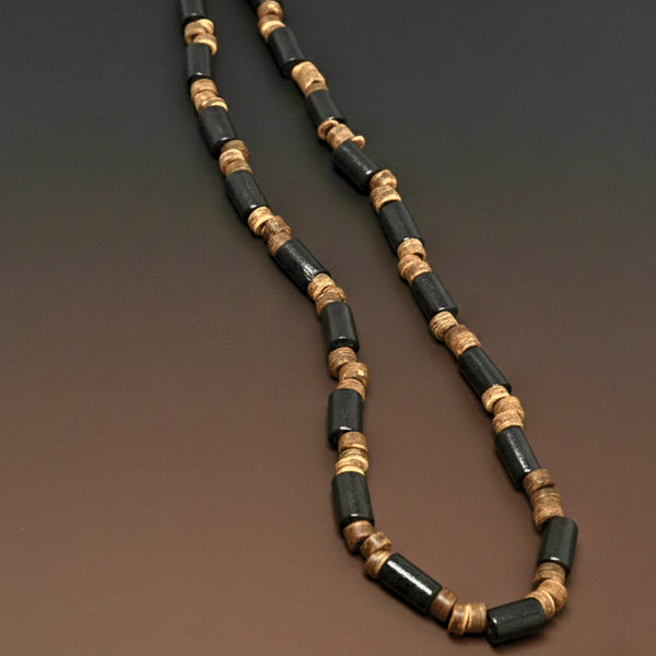 ONYX TIMBER - 8 mm Beaded Necklace for Men and Boys (20 inches with adjustable cable chain)