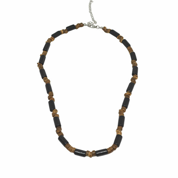ONYX TIMBER - 8 mm Beaded Necklace for Men and Boys (20 inches with adjustable cable chain)