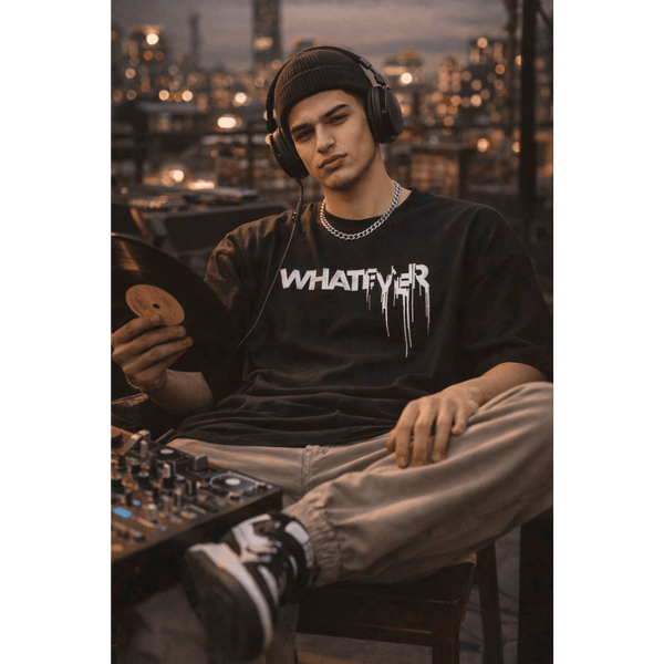 WHATEVER Oversized T-Shirt - Black