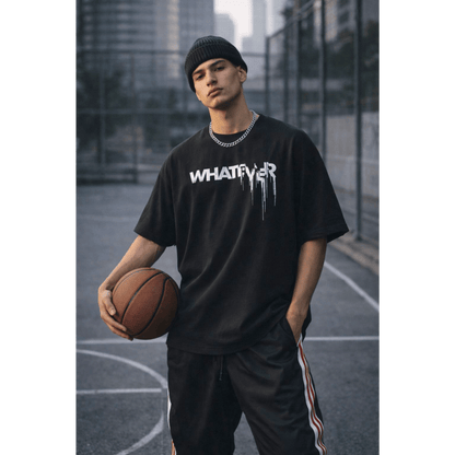 THE MEN THING REBEL DRIP Oversized T-Shirt - Black