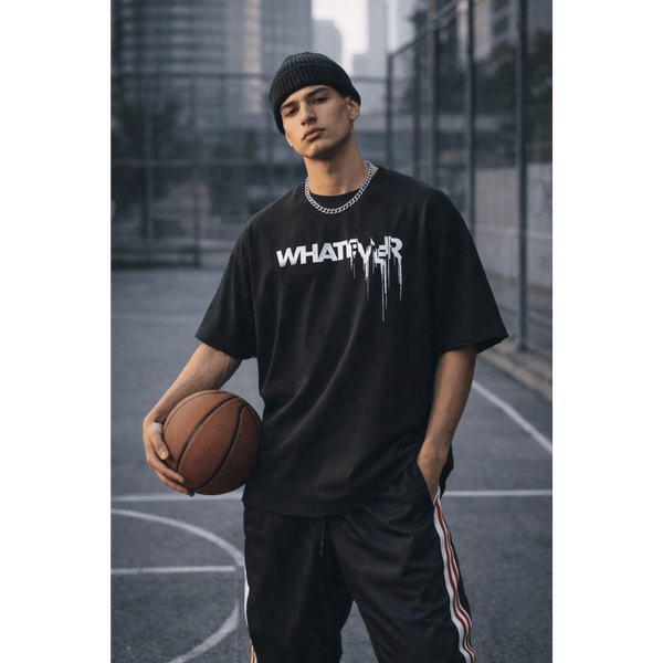 WHATEVER Oversized T-Shirt - Black