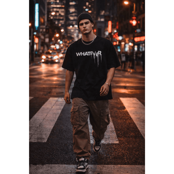 WHATEVER Oversized T-Shirt - Black