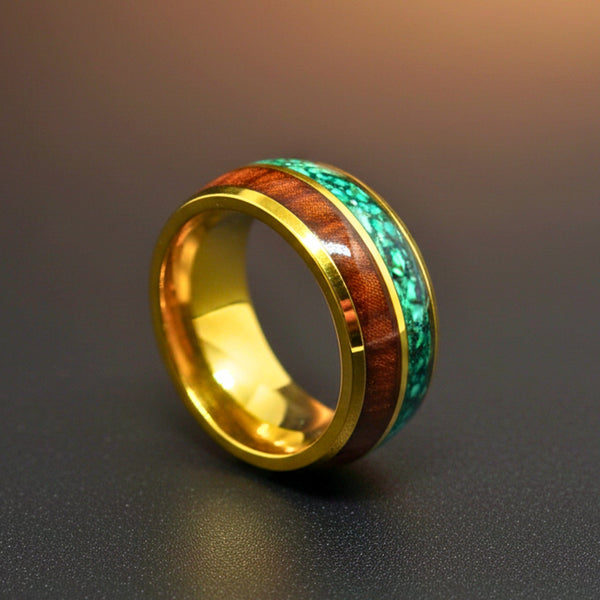 ELDEN RING - Pure Stainless Steel Men’s Gold-Plated Ring - (Size : 14)