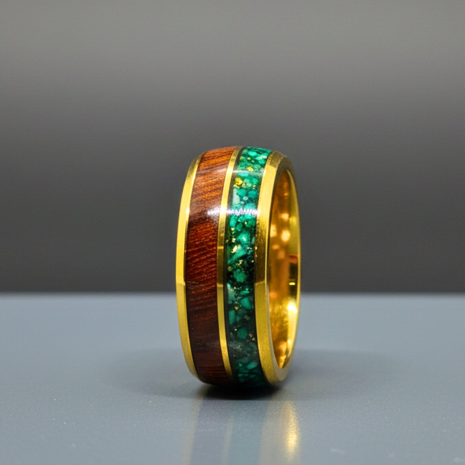 THE MEN THING Rings 14 ELDEN RING - Pure Stainless Steel Men’s Gold-Plated Ring - (Size : 14)