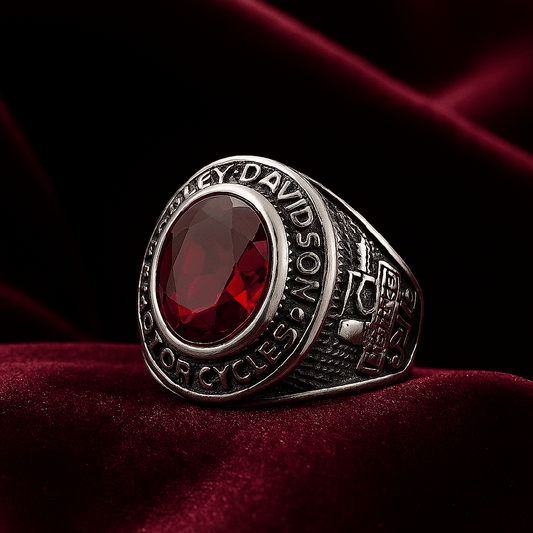 THE MEN THING Rings 16 REBEL EMBER RING - Pure Stainless Steel Men’s Steel-Plated Ring – Statement Luxury Jewelry (Size : 16-22-26)