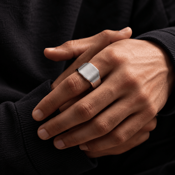 Royal Series - PRESTORA RING - Pure Stainless Steel Men’s Steel-Plated Ring – Statement Luxury Jewelry (Size : 16-19-22-24-26)