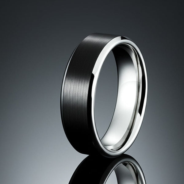 Royal Series - BLACK BASTION RING - Pure Stainless Steel Men’s Steel-Black-Plated Ring – Statement Luxury Jewelry (Size : 17-19-22-24-27)