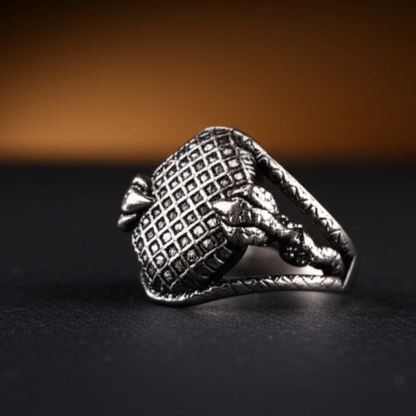 Royal Series - IRONCLUTCH RING - Pure Stainless Steel Men’s Silver-Plated Ring – Statement Luxury Jewelry (Size : -17-19-22-25-27)