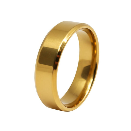 THE MEN THING Rings AZURE CORE - GOLDEN - Pure Stainless Steel Men’s Golden - Plated Ring (Size : 17-22-26)