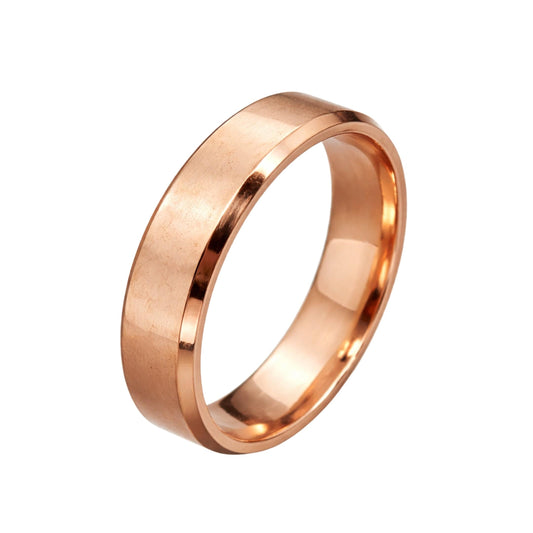 THE MEN THING Rings AZURE CORE - ROSE GOLD - Pure Stainless Steel Men’s Ring for Men & Boys (Size : 17-23-28)