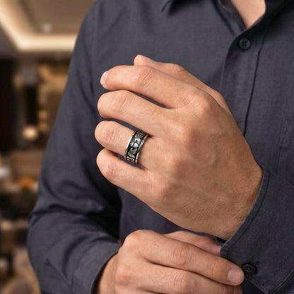 THE MEN THING Rings CELTIC CLADDAGH - Pure Stainless Steel Men’s Steel-Plated Ring (Size : 26)