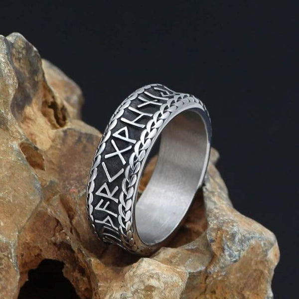 CELTIC KNOT VIKING - Titanium Steel Ring  (Silver Tone - Size 17,21,24)