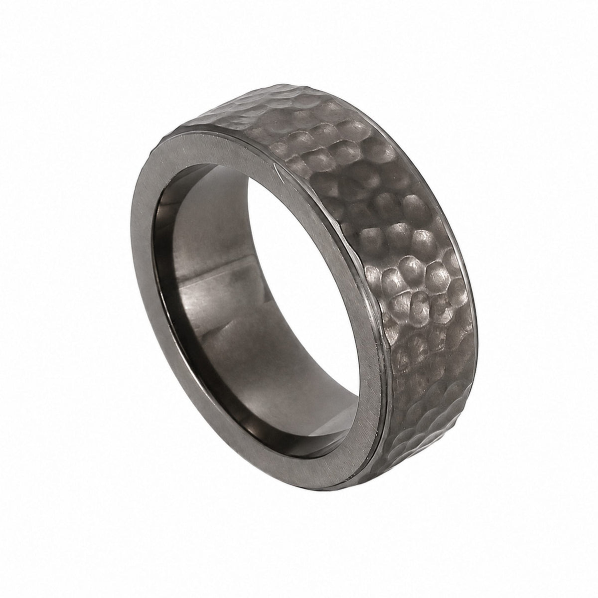 THE MEN THING Rings DARK RIDGE - Pure Titanium Steel Ring for Men and Boys Size - 21