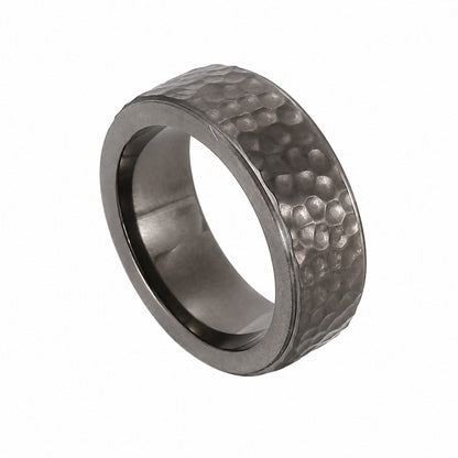 THE MEN THING Rings DARK RIDGE - Pure Titanium Steel Ring for Men and Boys Size - 21