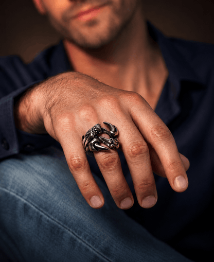 THE MEN THING Rings DEAMONCLAW - Alloy Adjustable Vintage Ring,American trending Style for Men & Boys