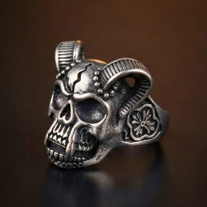 THE MEN THING Rings DEMON RAM - Pure Stainless Steel Men’s Ring for Men & Boys (Size : 16-20)