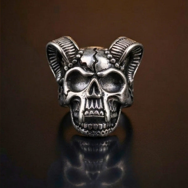 DEMON RAM - Pure Stainless Steel Men’s Ring for Men & Boys (Size : 16-20)