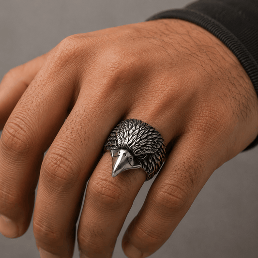 THE MEN THING Rings EAGLE HEAD - Titanium Steel Ring for Men