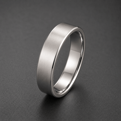 THE MEN THING Rings ENGRAVED - AZURE CORE - STEEL - Pure Stainless Steel Men’s Ring for Men & Boys (Size : 17-23-29)