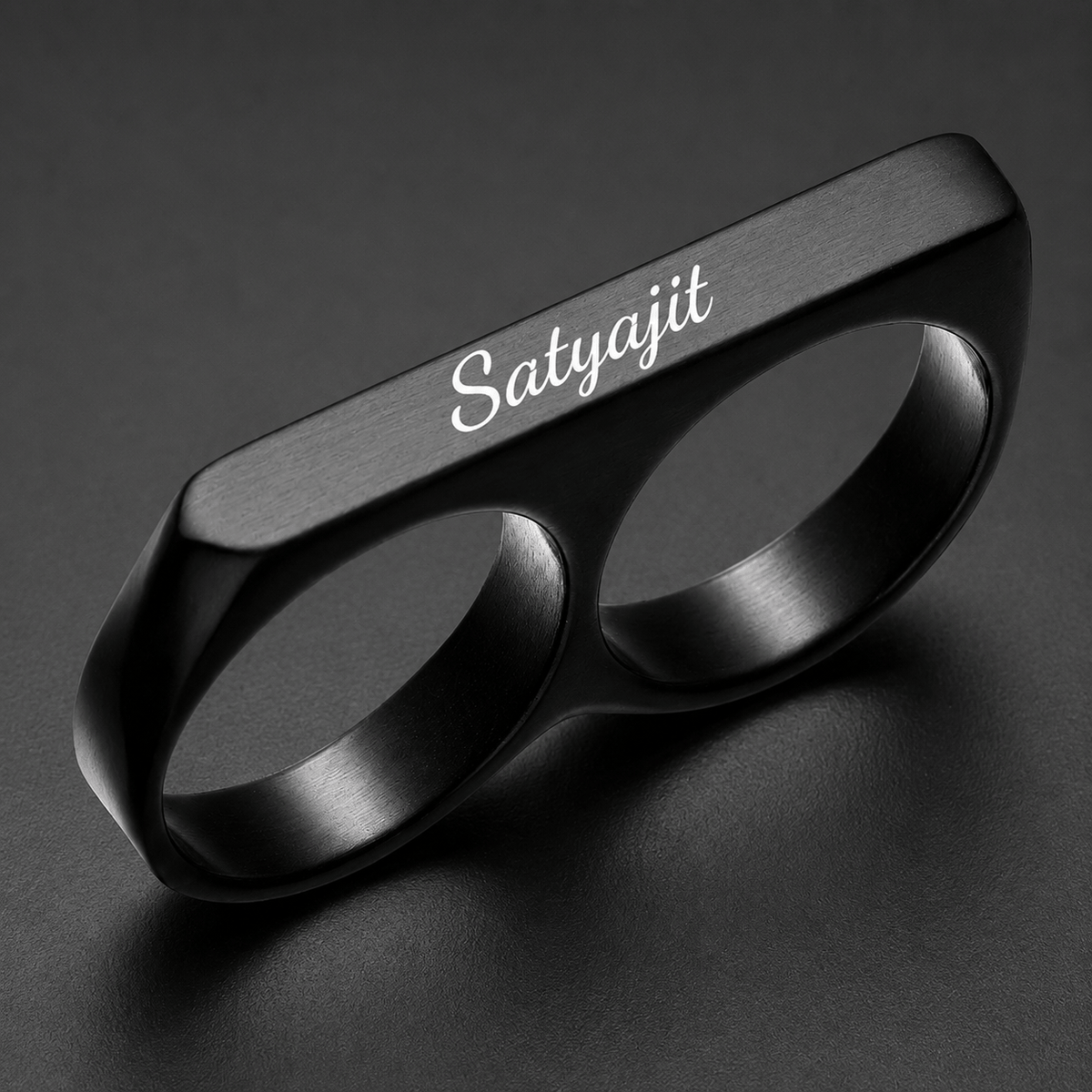 THE MEN THING Rings ENGRAVED - Rebellious Two Black