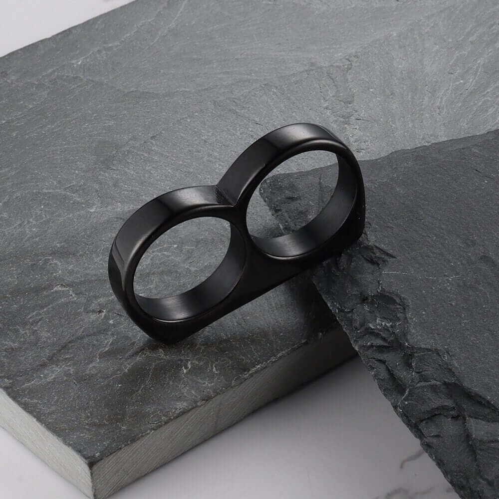 THE MEN THING Rings ENGRAVED - Rebellious Two Black