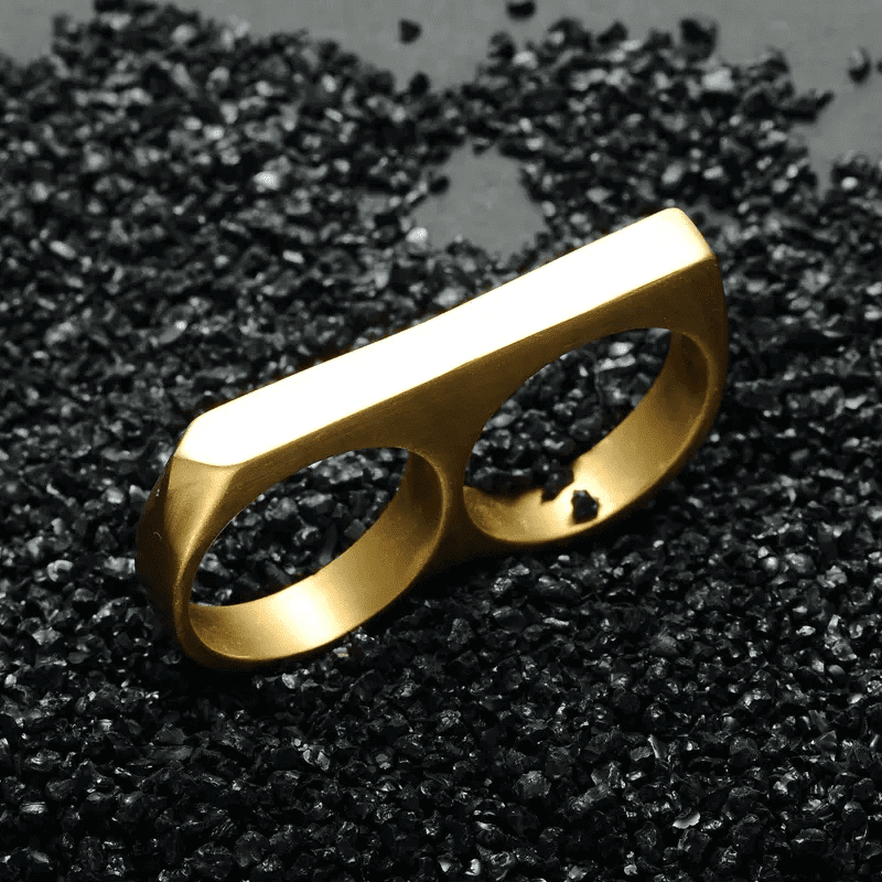 THE MEN THING Rings ENGRAVED - Rebellious Two Gold