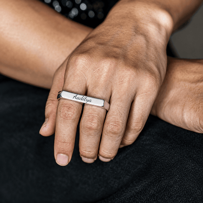 THE MEN THING Rings ENGRAVED - Rebellious Two Silver