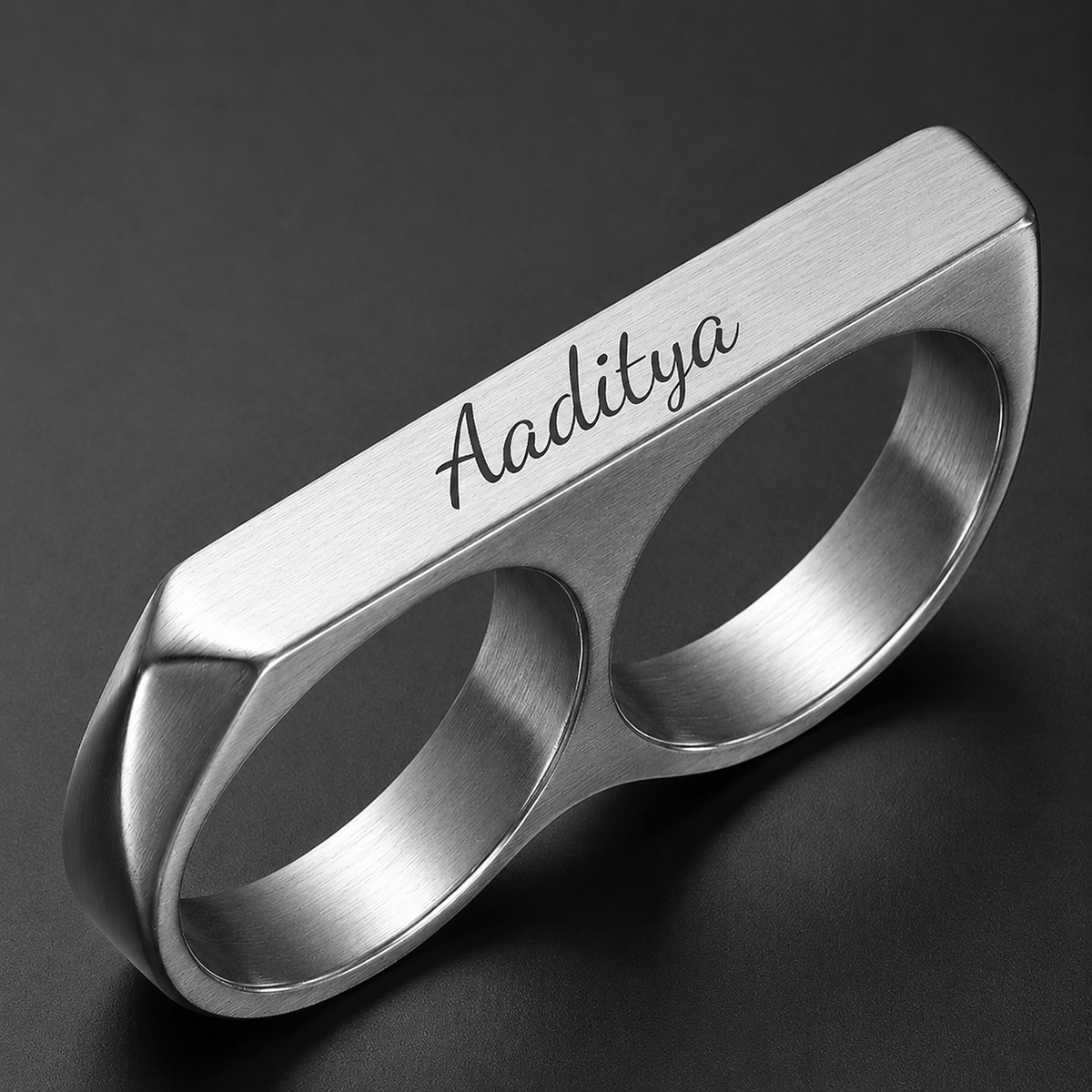 THE MEN THING Rings ENGRAVED - Rebellious Two Silver